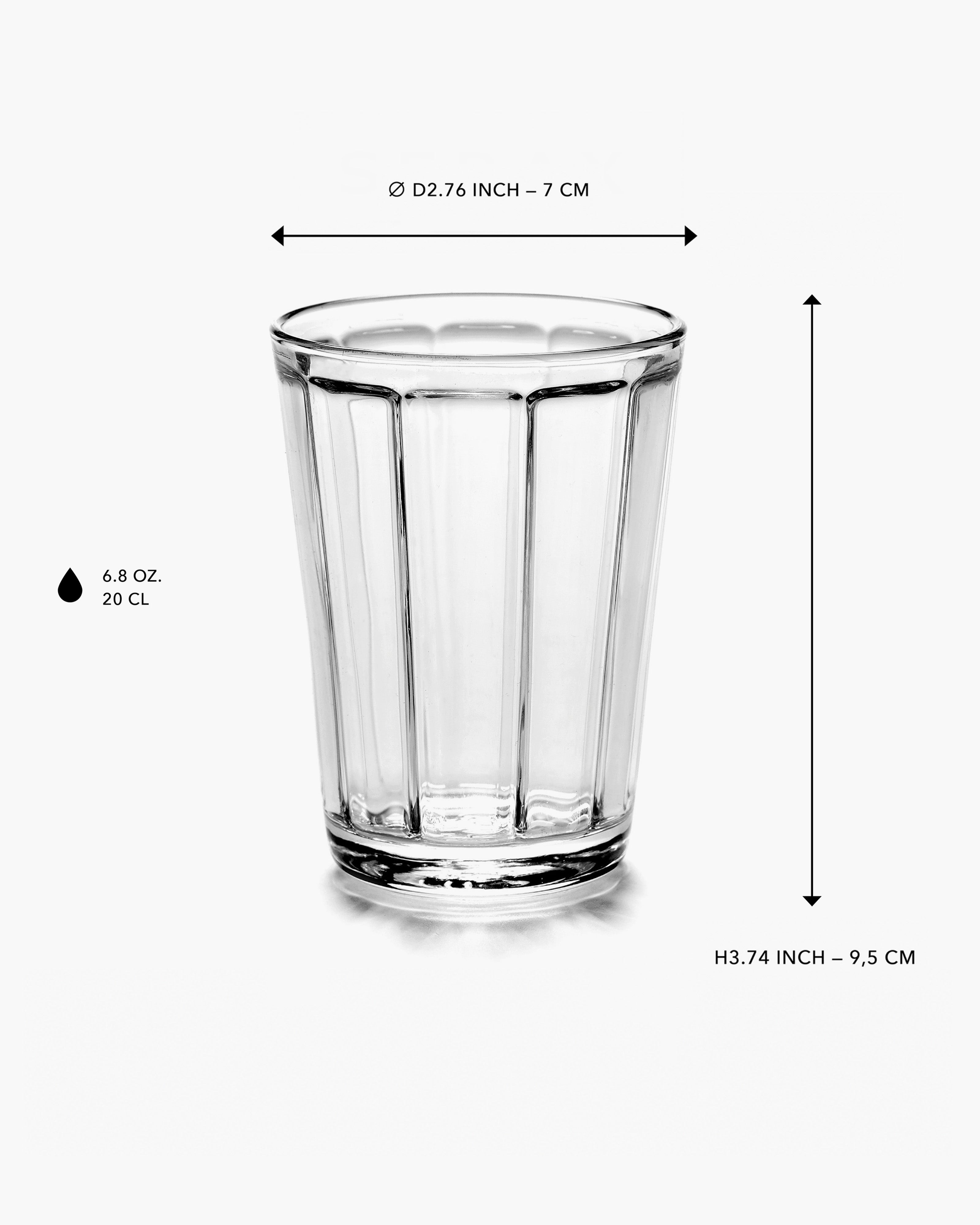 Serax Surface tumbler sklenice M transparentní
