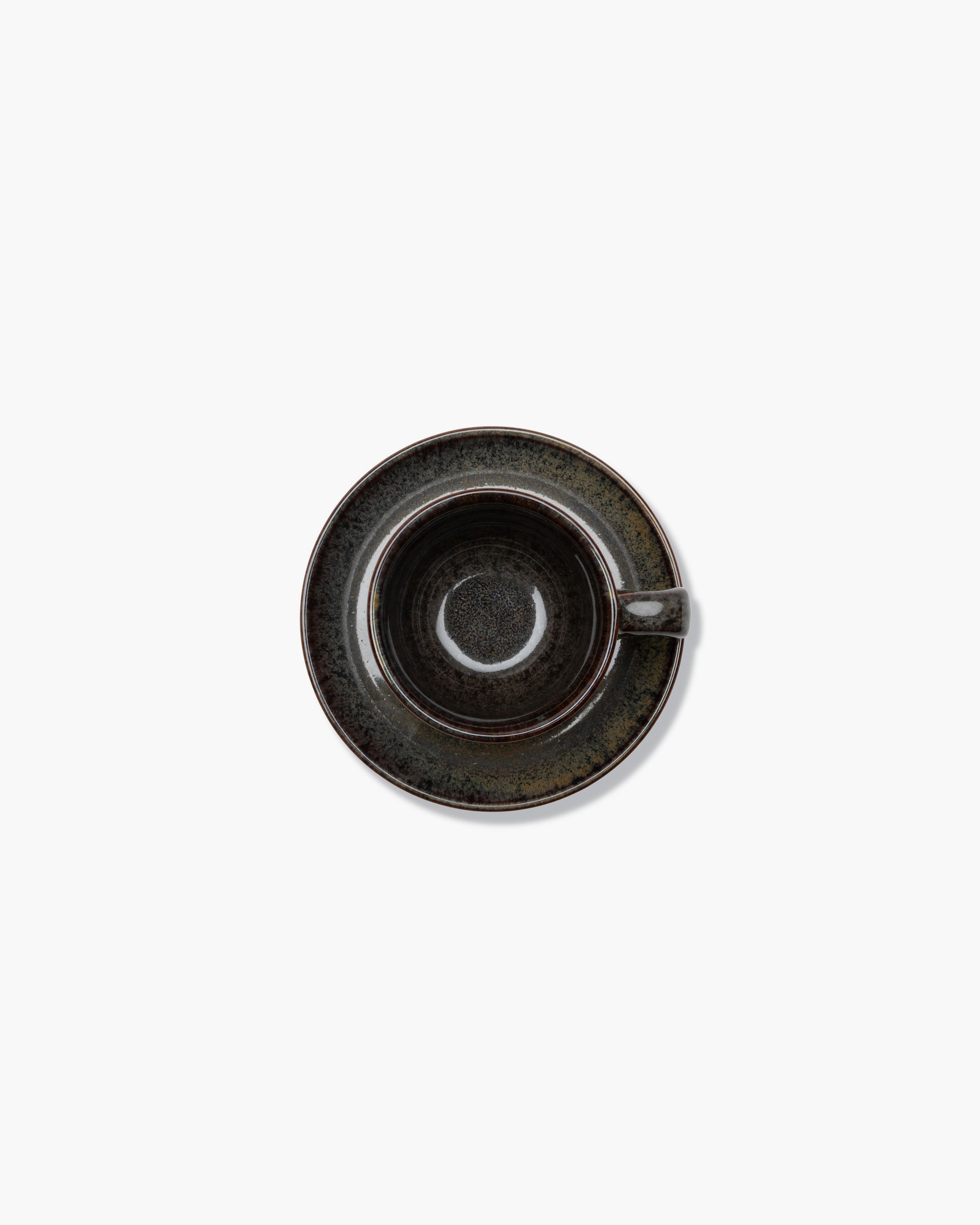 Serax Surface cappuccino šálek s podšálkem indi grey reaktivní glazura