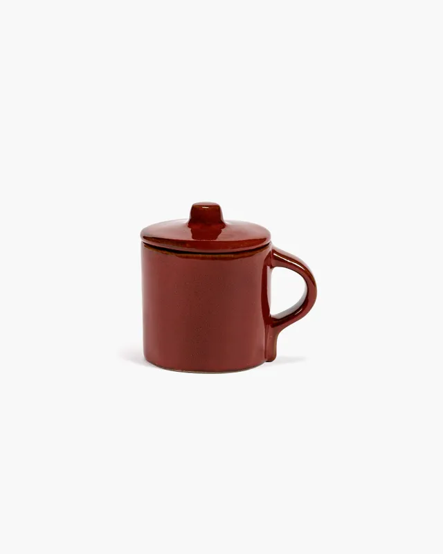 Serax La Mère šálek na espresso červený s víčkem