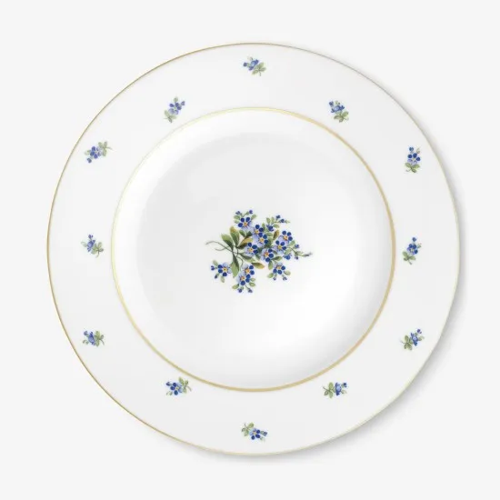 Augarten Schubert jídelní talíř 28 cm bílý pomněnka