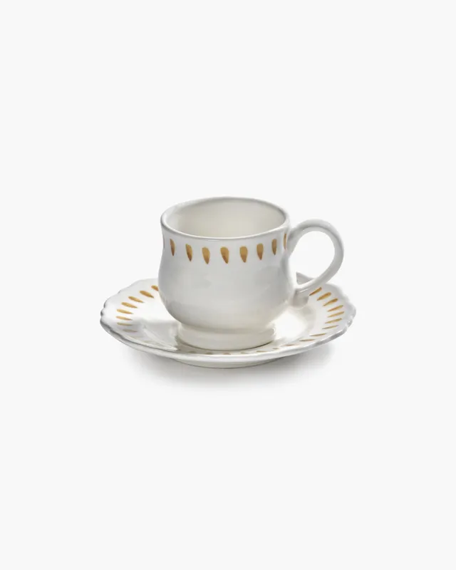 Serax Charly cappuccino šálek s podšálkem žlutý