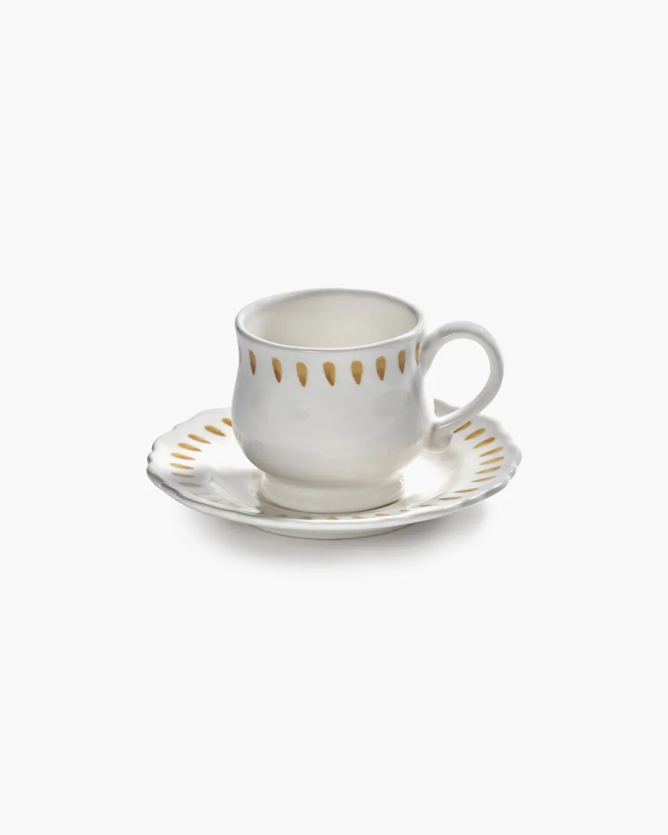 Serax Charly cappuccino šálek s podšálkem žlutý