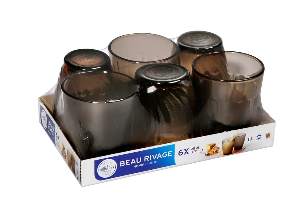 Duralex Beau Rivage sklenice 25 cl 6 ks sépia