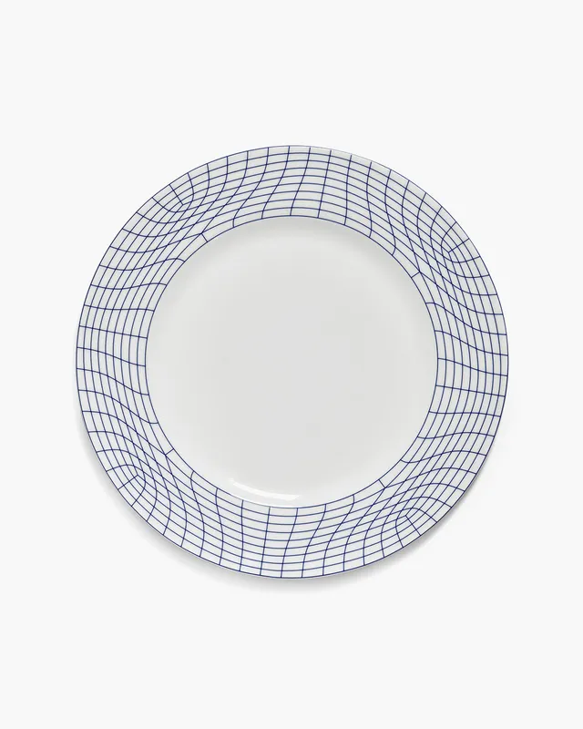 Serax Nido 01 jídelní talíř bílo-modrý porcelán