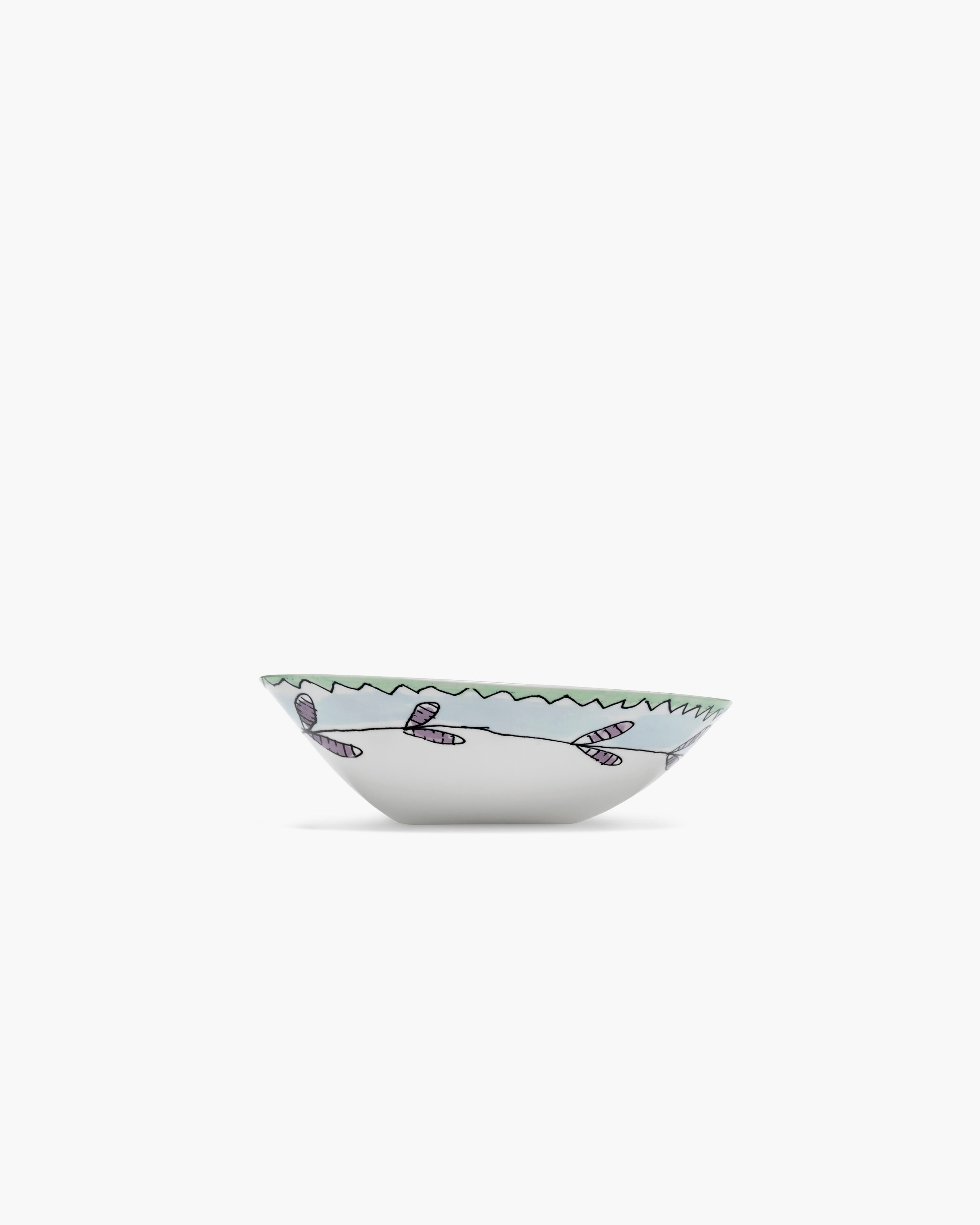 Serax Midnight Flowers Blossom miska L mléčná kostní porcelán