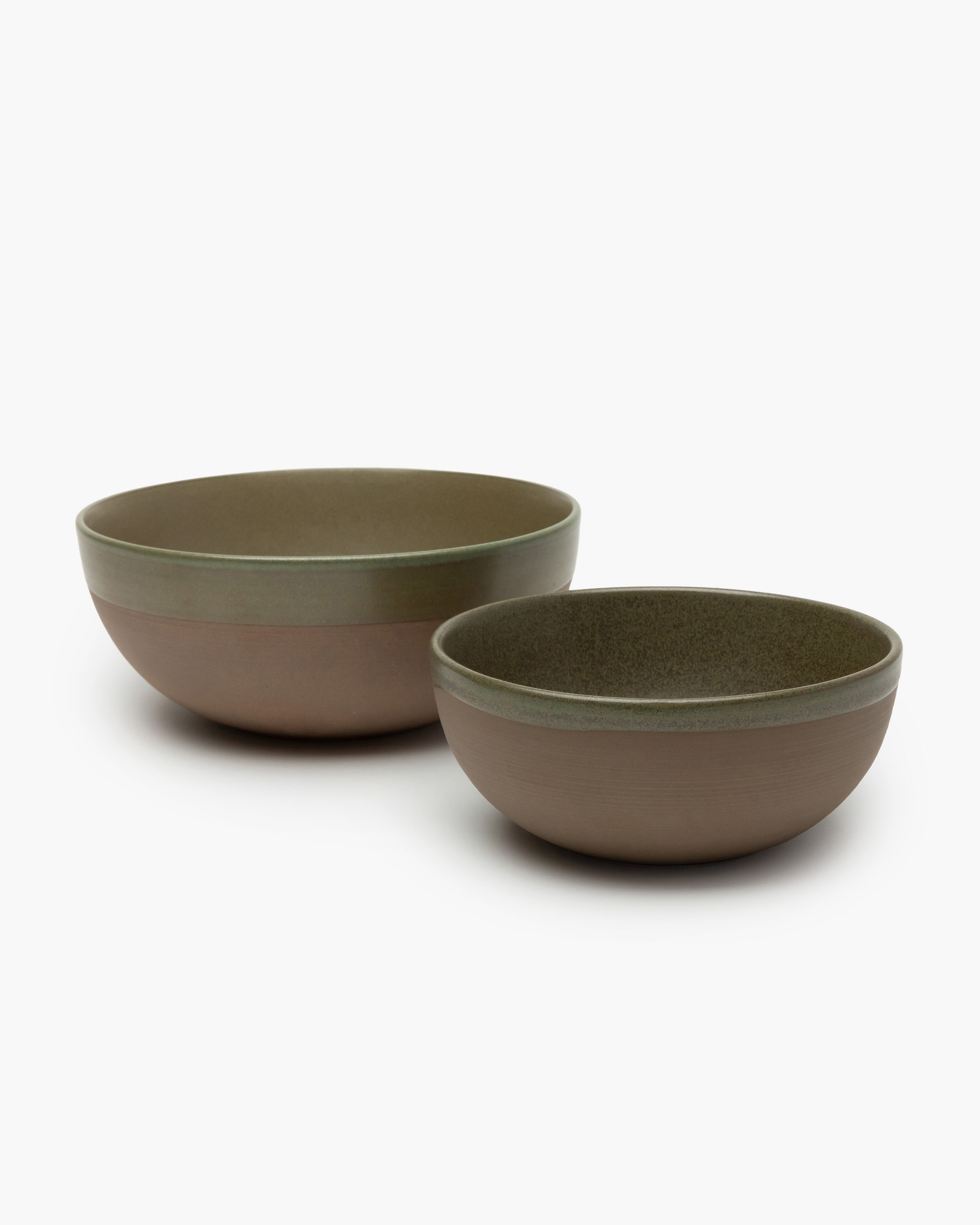 Serax Surface Serving Bowl S mísa camo green reaktivní glazura