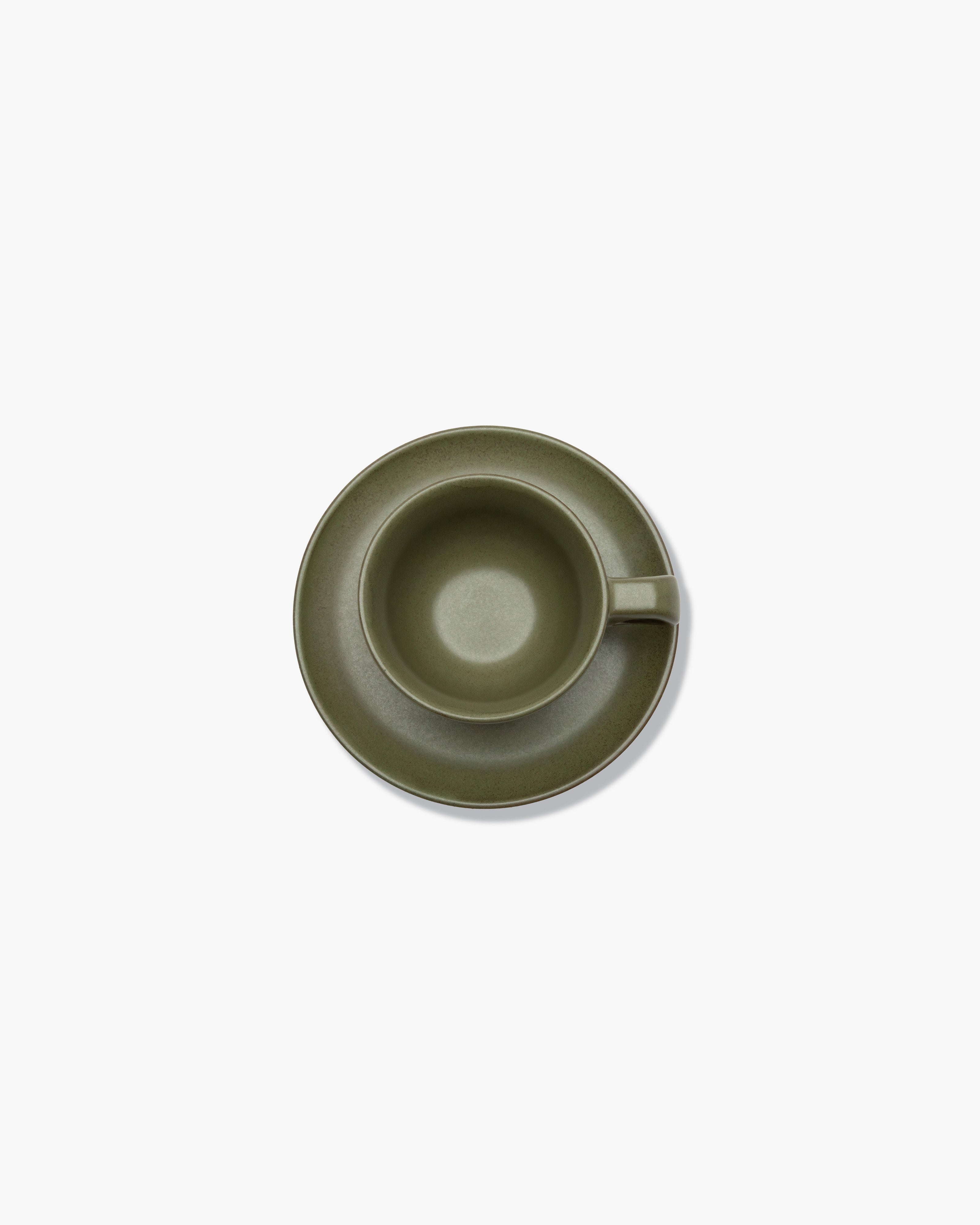 Serax Surface šálek na cappuccino s podšálkem camo green kamenina