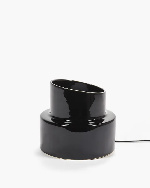 Serax Pillar stolní lampa černá keramika