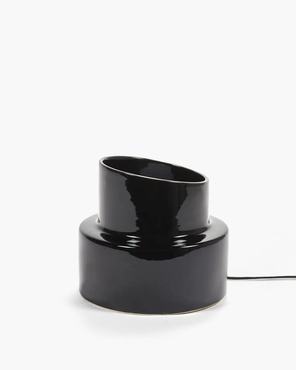 Serax Pillar stolní lampa černá keramika