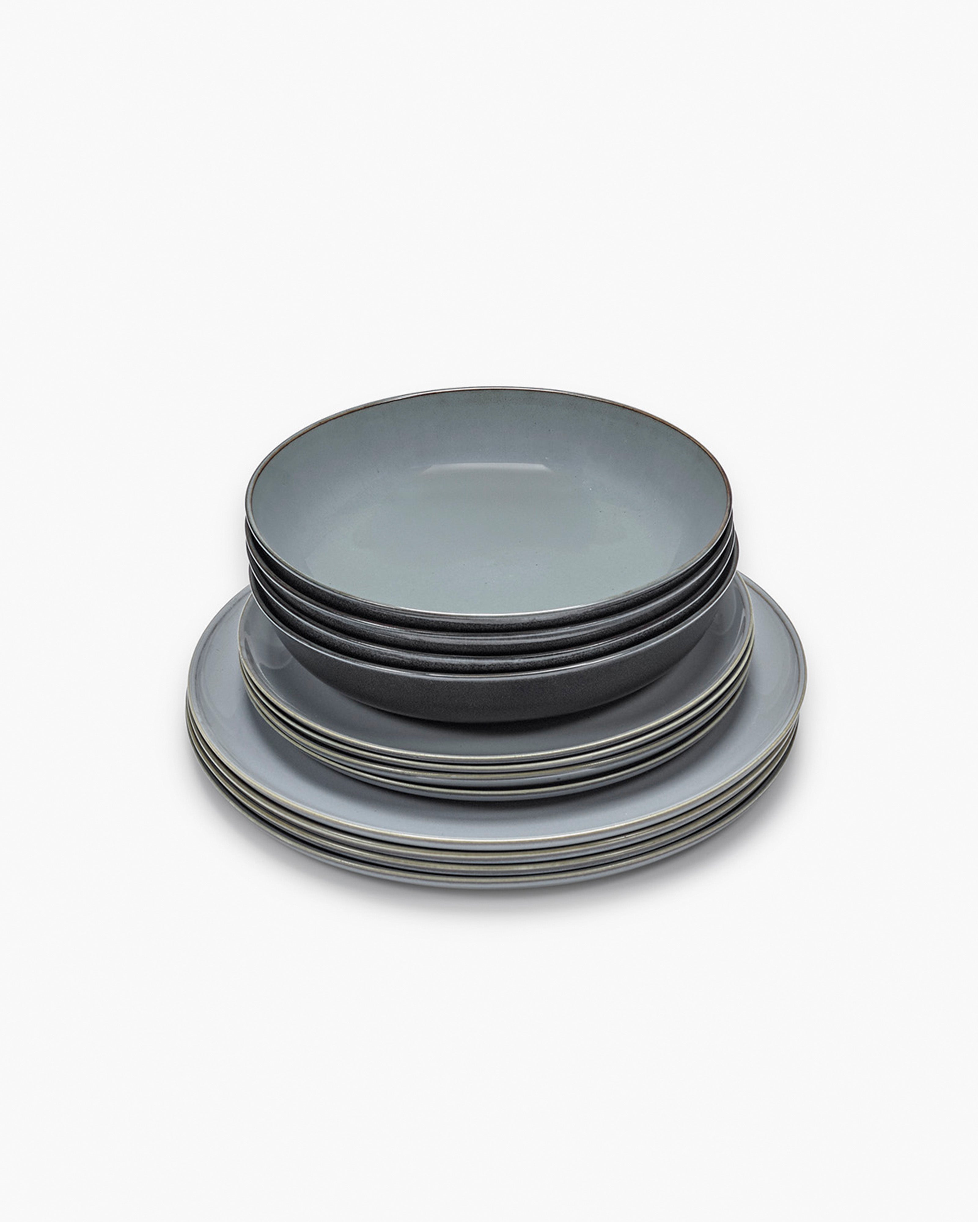 Serax Terres de Rêves jídelní sada 12dílná smoky blue