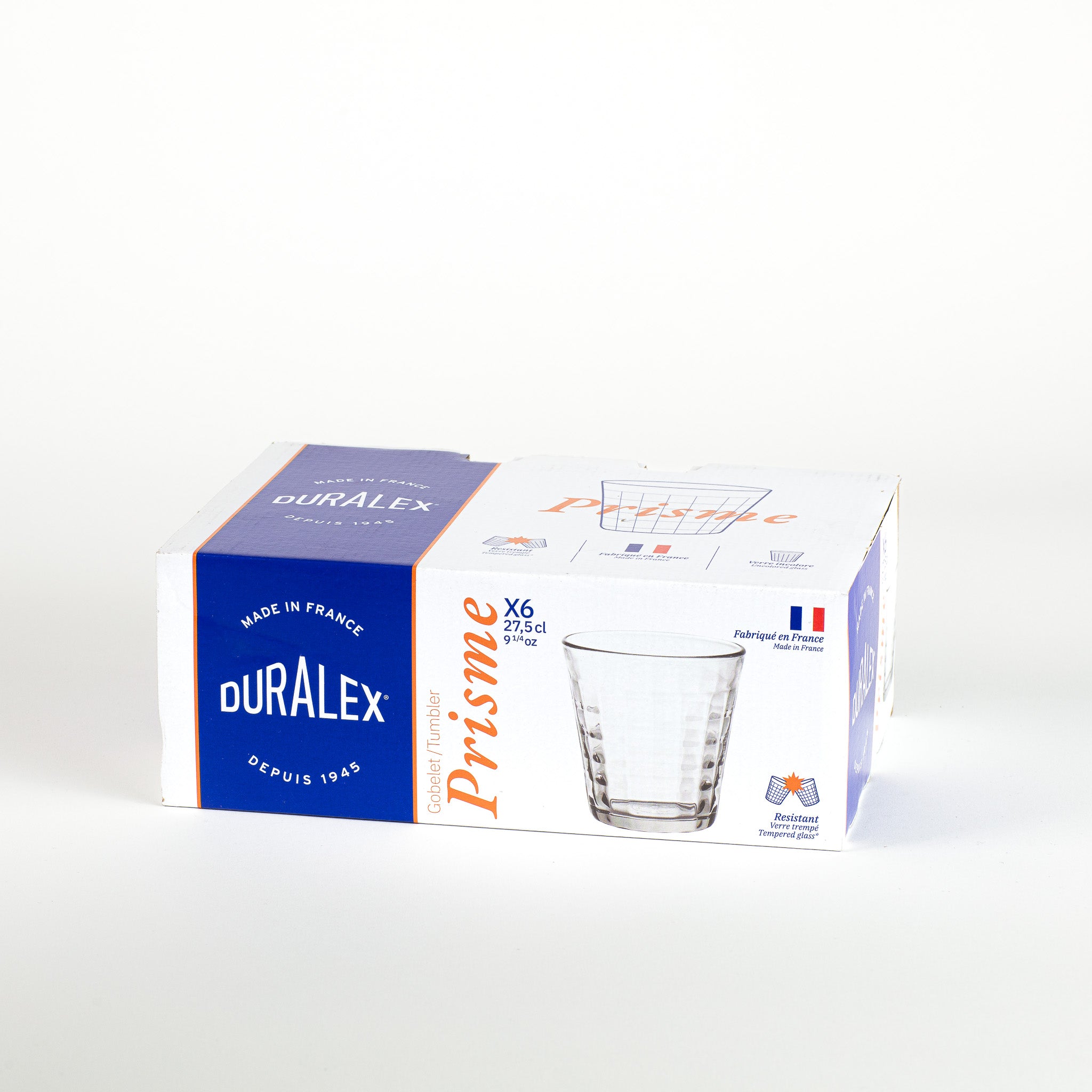 Duralex Prisme sklenice 27,5 cl sada 6 ks čiré