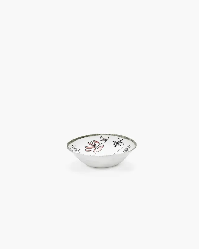 Serax Midnight Flowers Fiore rosa miska nízká S růžová porcelán