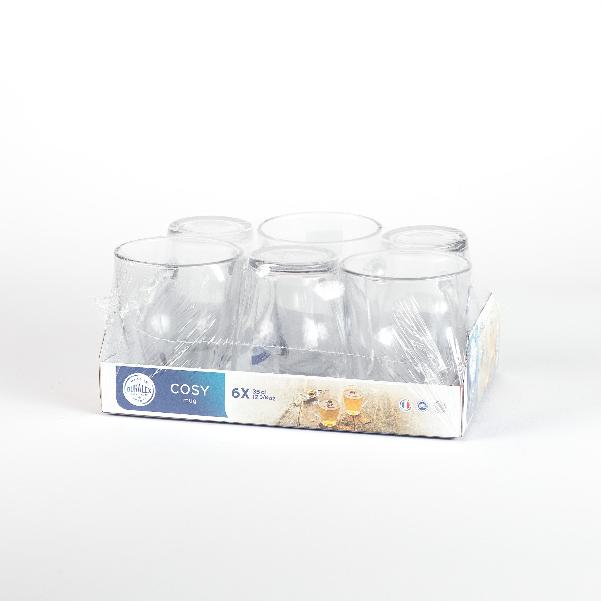 Duralex Cosy hrnek 35 cl čirý 6 ks borosilikát