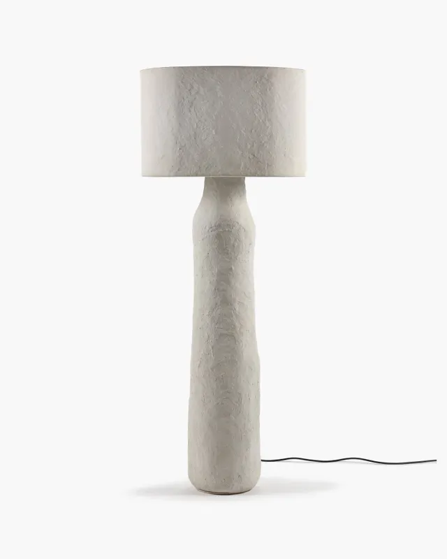 Serax Earth stojací lampa M bílá papírmaš
