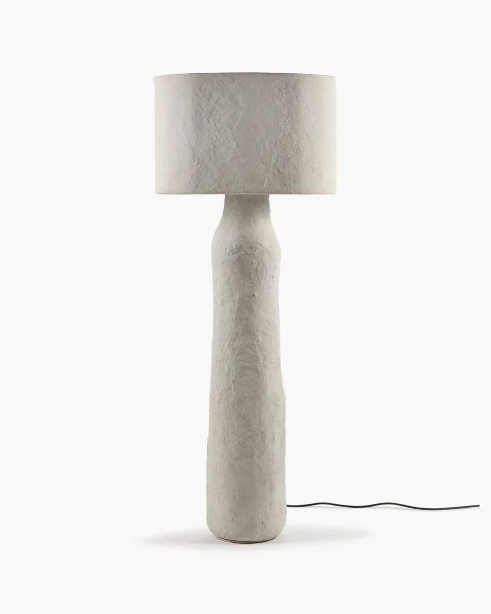 Serax Earth stojací lampa M bílá papírmaš