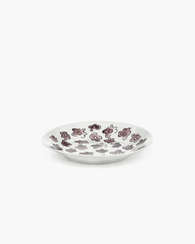 Serax Midnight Flowers hluboký talíř L růžová porcelán