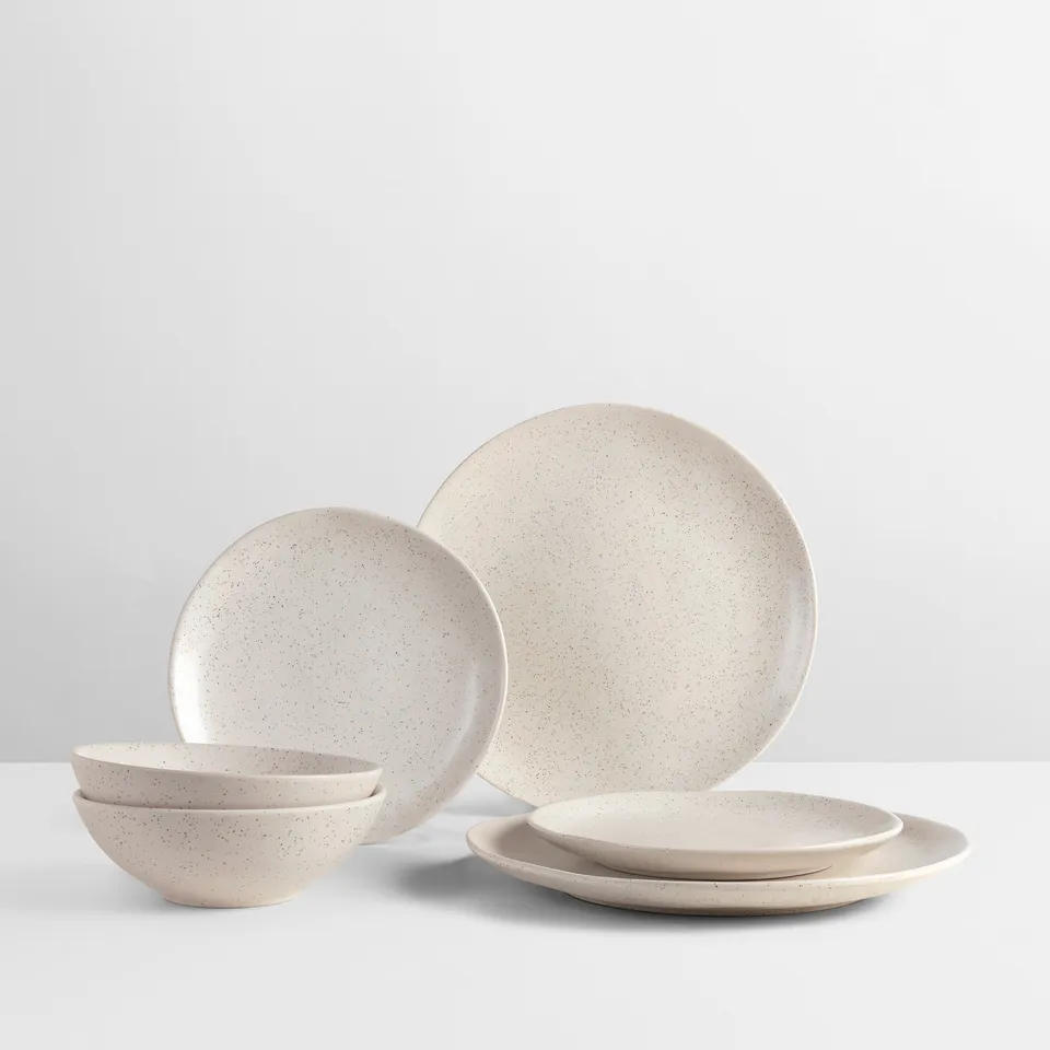 Broste Copenhagen Nordic Vanilla jídelní sada pro 2 kameninová