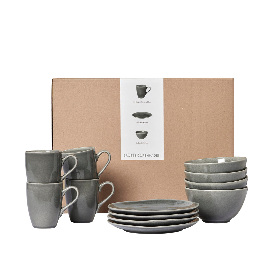 Broste Copenhagen Nordic Rain Breakfast Set snídaňová sada 4 osoby