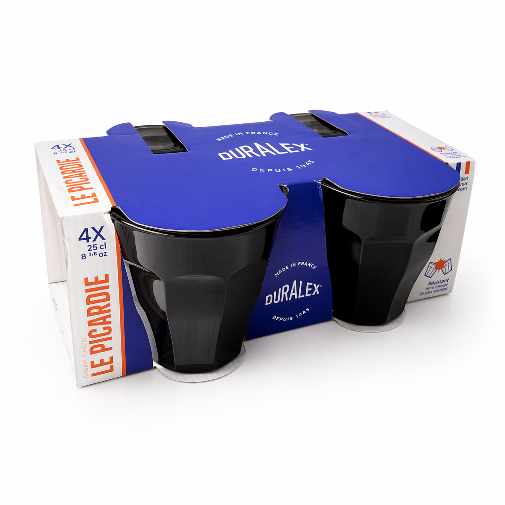 Duralex Picardie Noir sklenice černé 25 cl 4 ks
