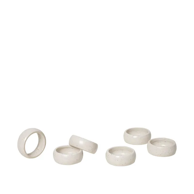Broste Copenhagen Nordic Vanilla Napkin ring kroužek keramický