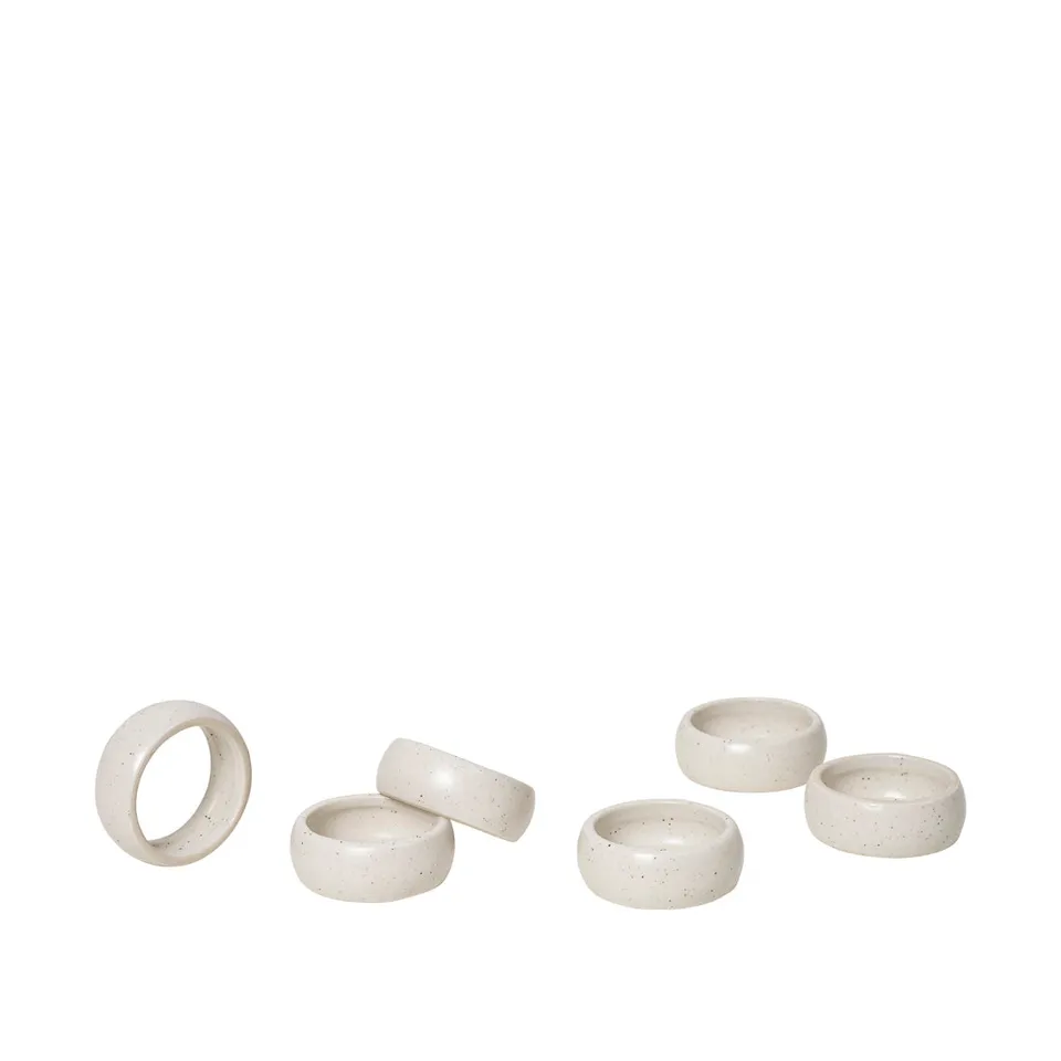 Broste Copenhagen Nordic Vanilla Napkin ring kroužek keramický