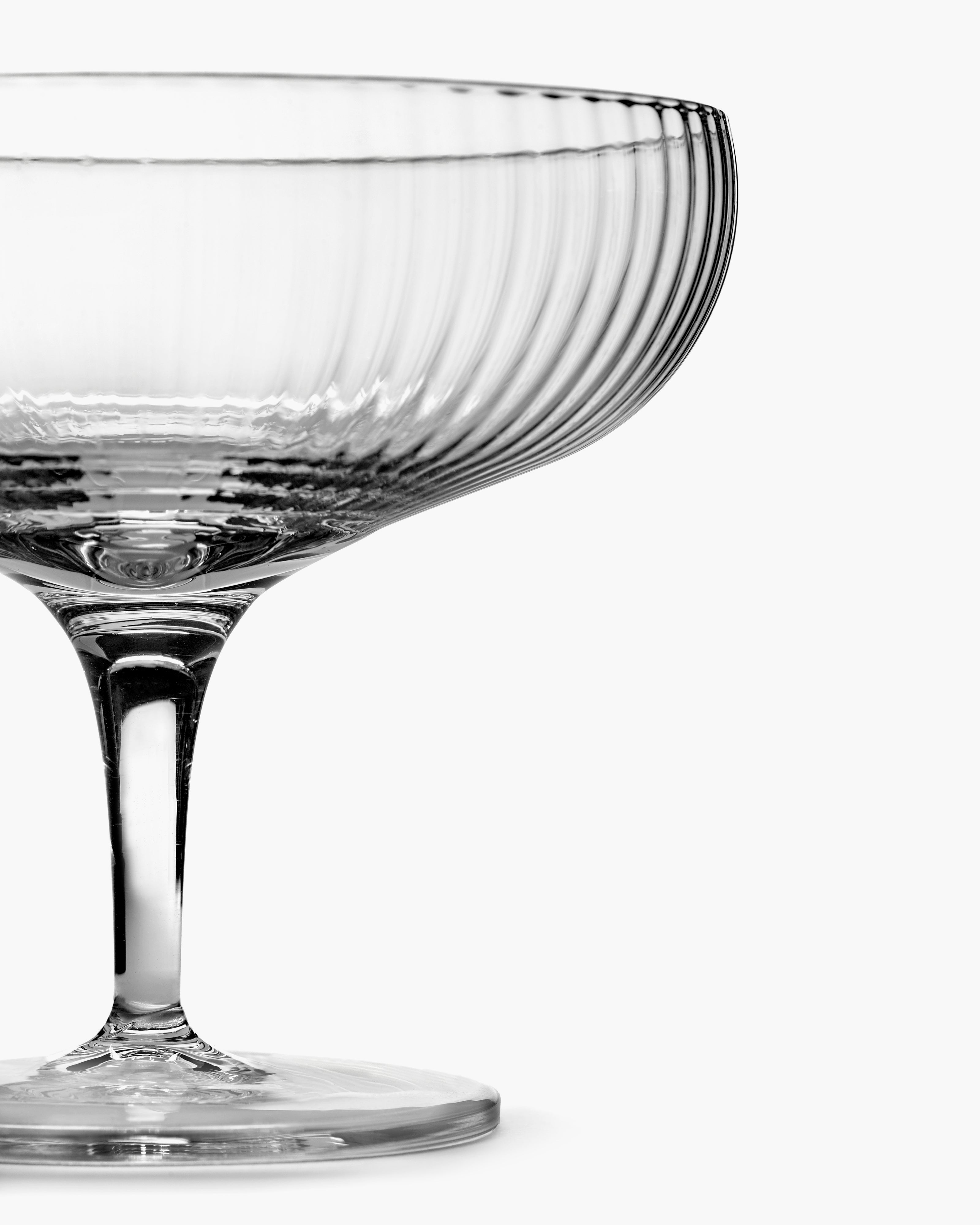 Serax Inku sklenice na šampaňské 15 cl žebrovaná
