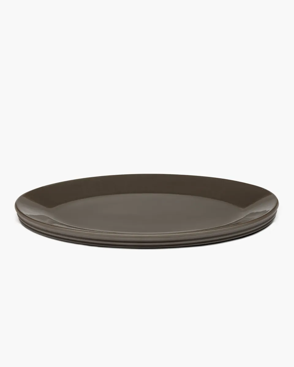 Serax Dune servírovací mísa oválná L hnědá porcelán