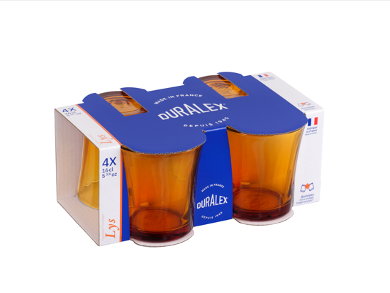 Duralex Lys sklenice jantarové 16 cl 4 ks tvrzené