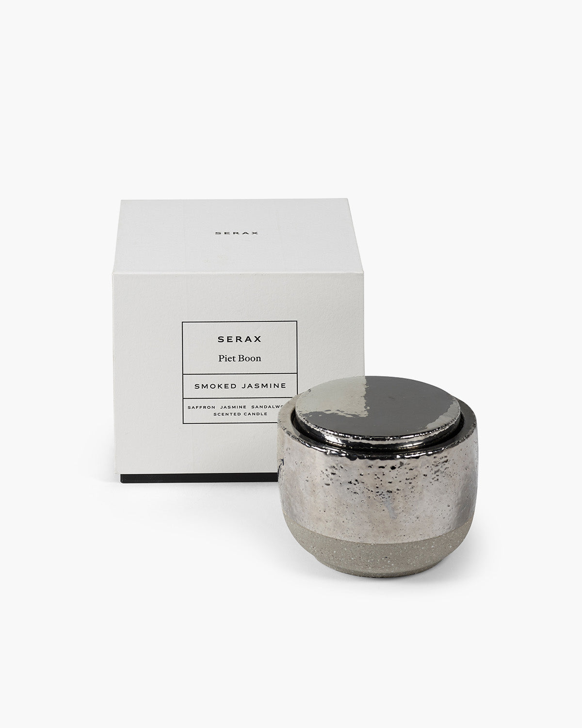 Serax Smoked Jasmine svíčka stříbrná M sójová