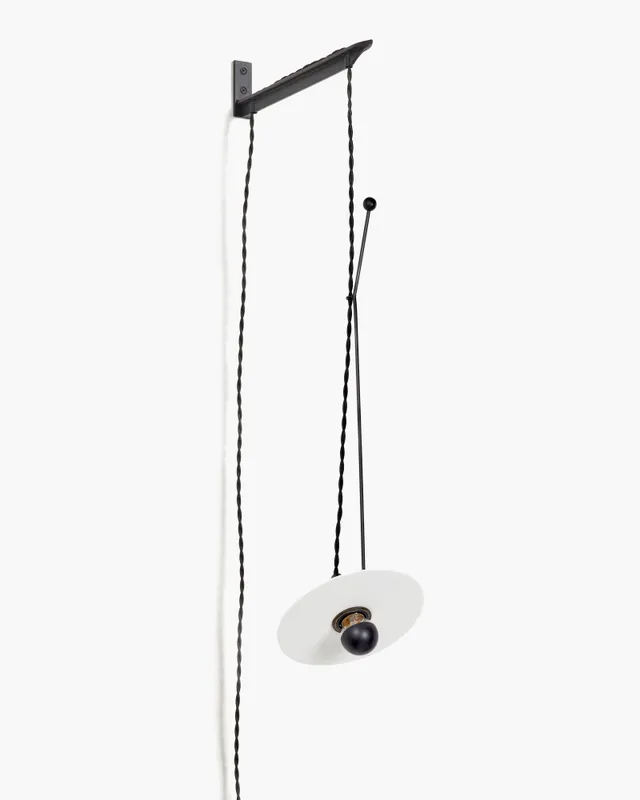 Serax Luna S2 nástěnná lampa černobílá porcelán