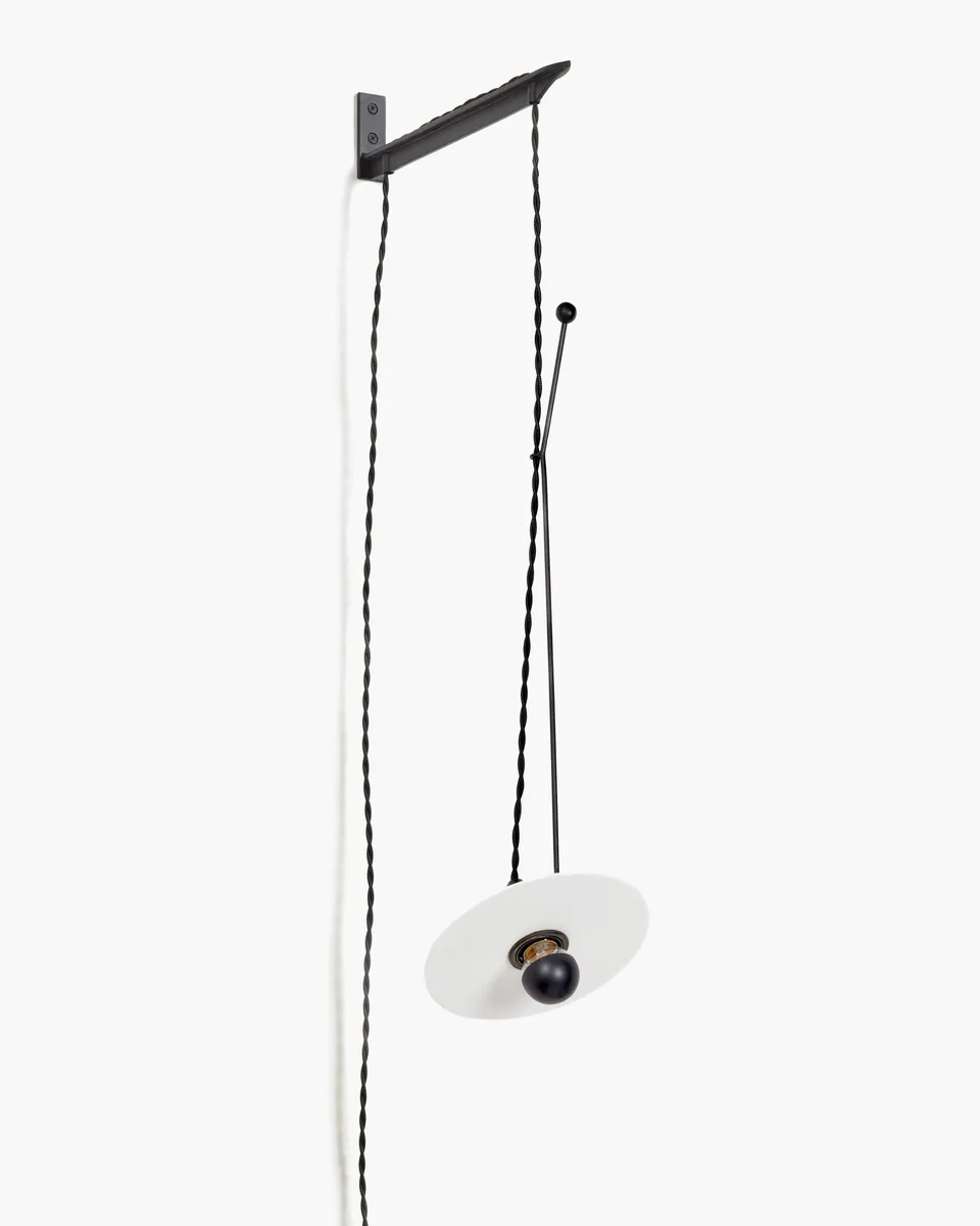 Serax Luna S2 nástěnná lampa černobílá porcelán