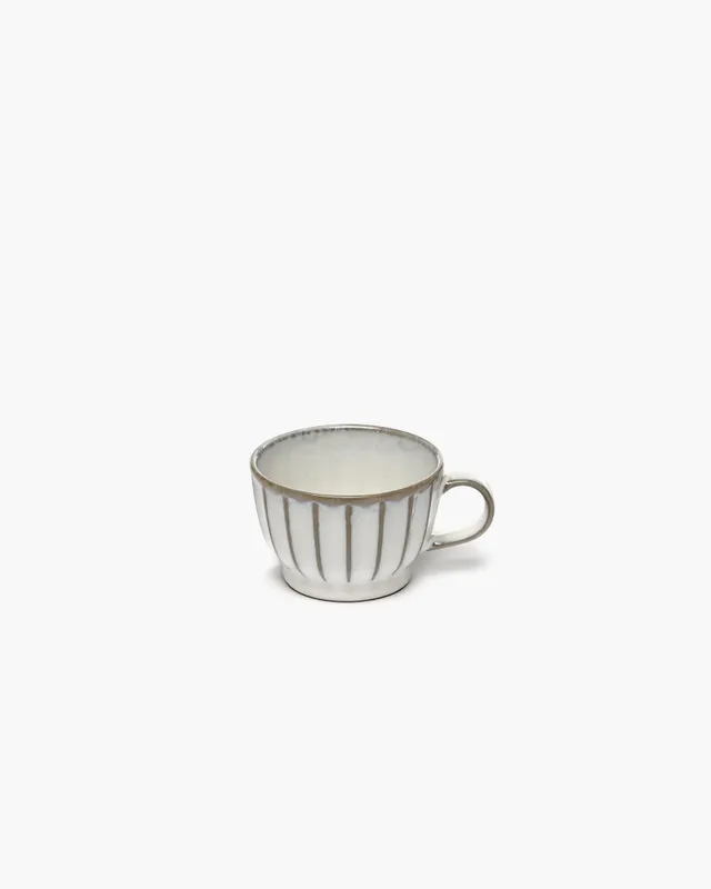 Serax Inku šálek na kávu bílý žebrovaný porcelán