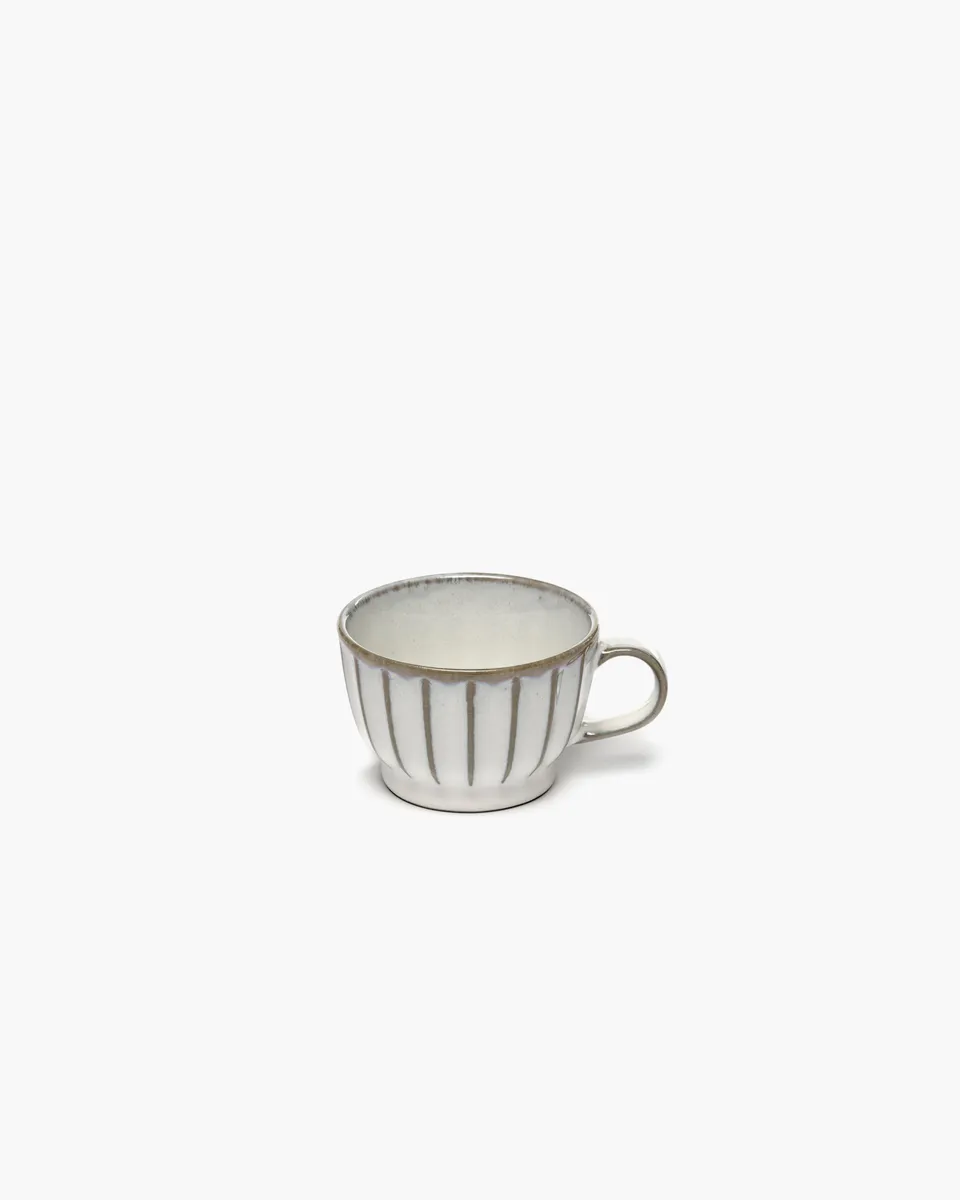 Serax Inku šálek na kávu bílý žebrovaný porcelán
