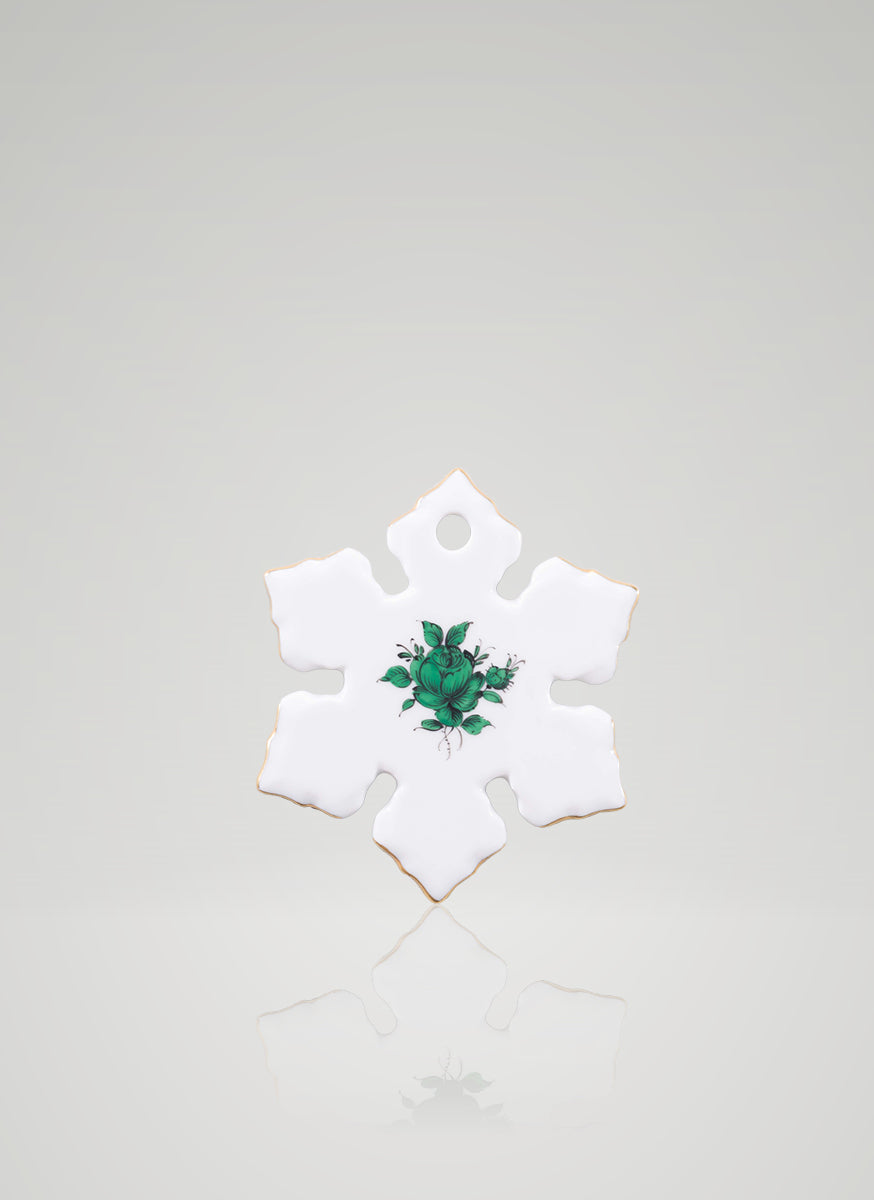 Augarten vánoční ozdoba zelená porcelánová