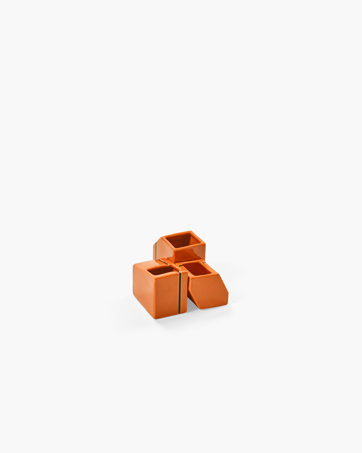Serax Silos mini vázy 3ks oranžové porcelánové