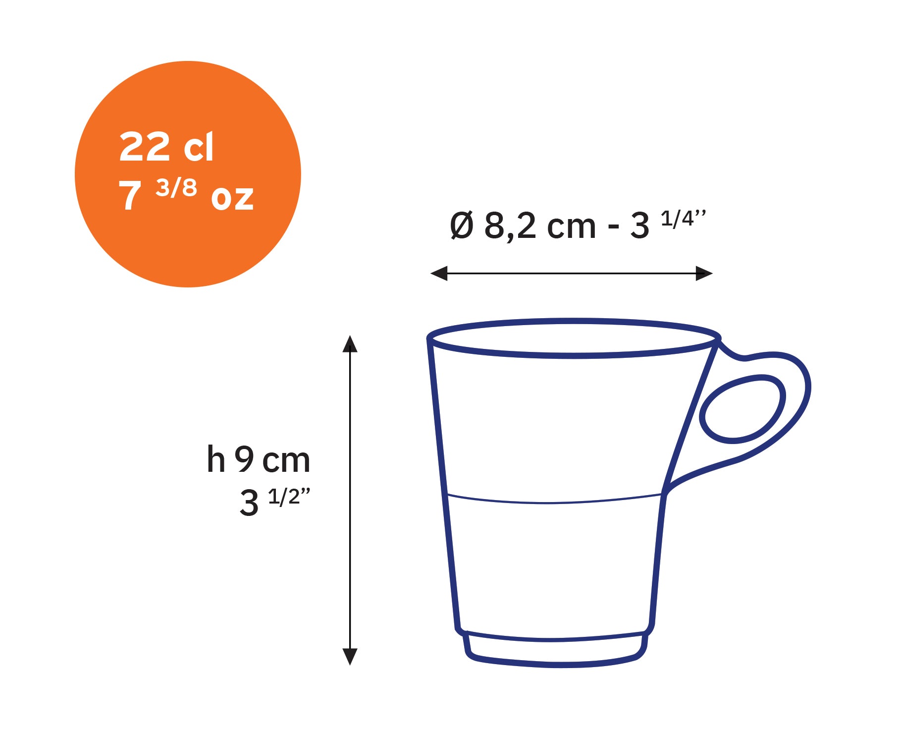Duralex Caprice šálek 22 cl transparentní 6 ks sklo