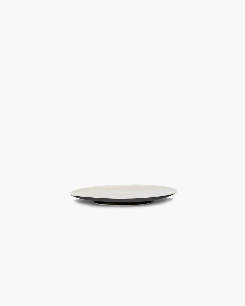 Serax Ra snídaňový talíř černý porcelán na noze