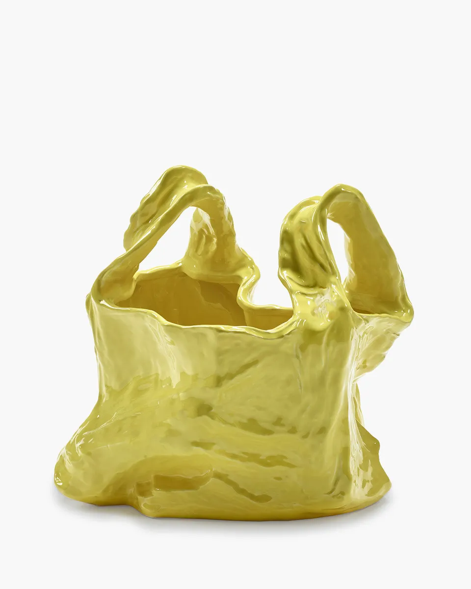 Serax Gala S váza žlutá porcelán