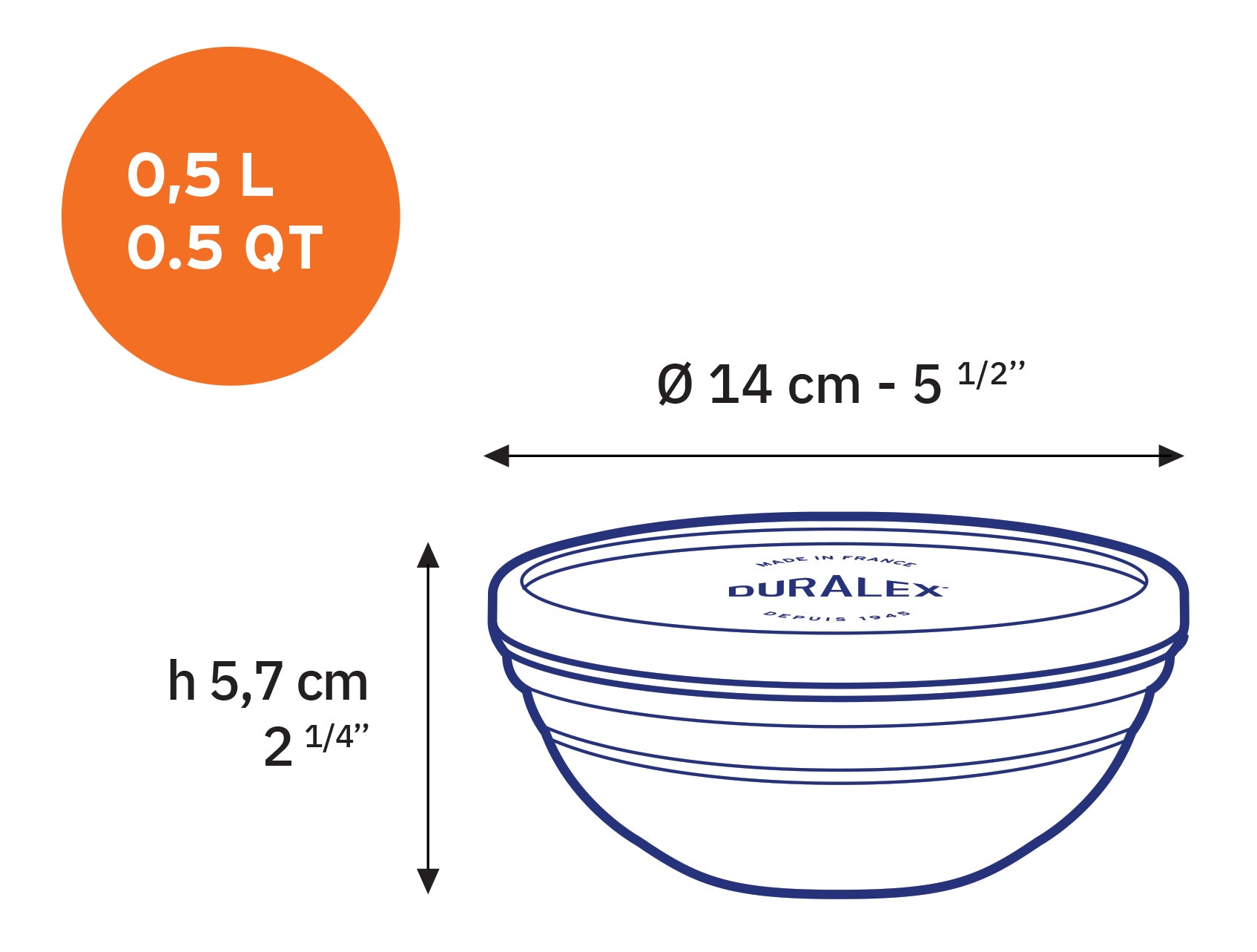 Duralex Freshbox sada skleněných dóz 3ks kulaté tvrzené sklo