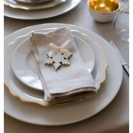 Augarten Frost Flower vánoční ozdoba bílá biskvitový porcelán