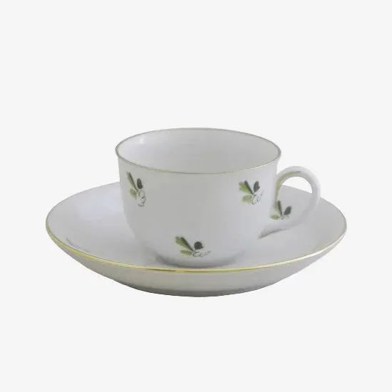 Augarten Schubert espresso šálek zelený porcelán