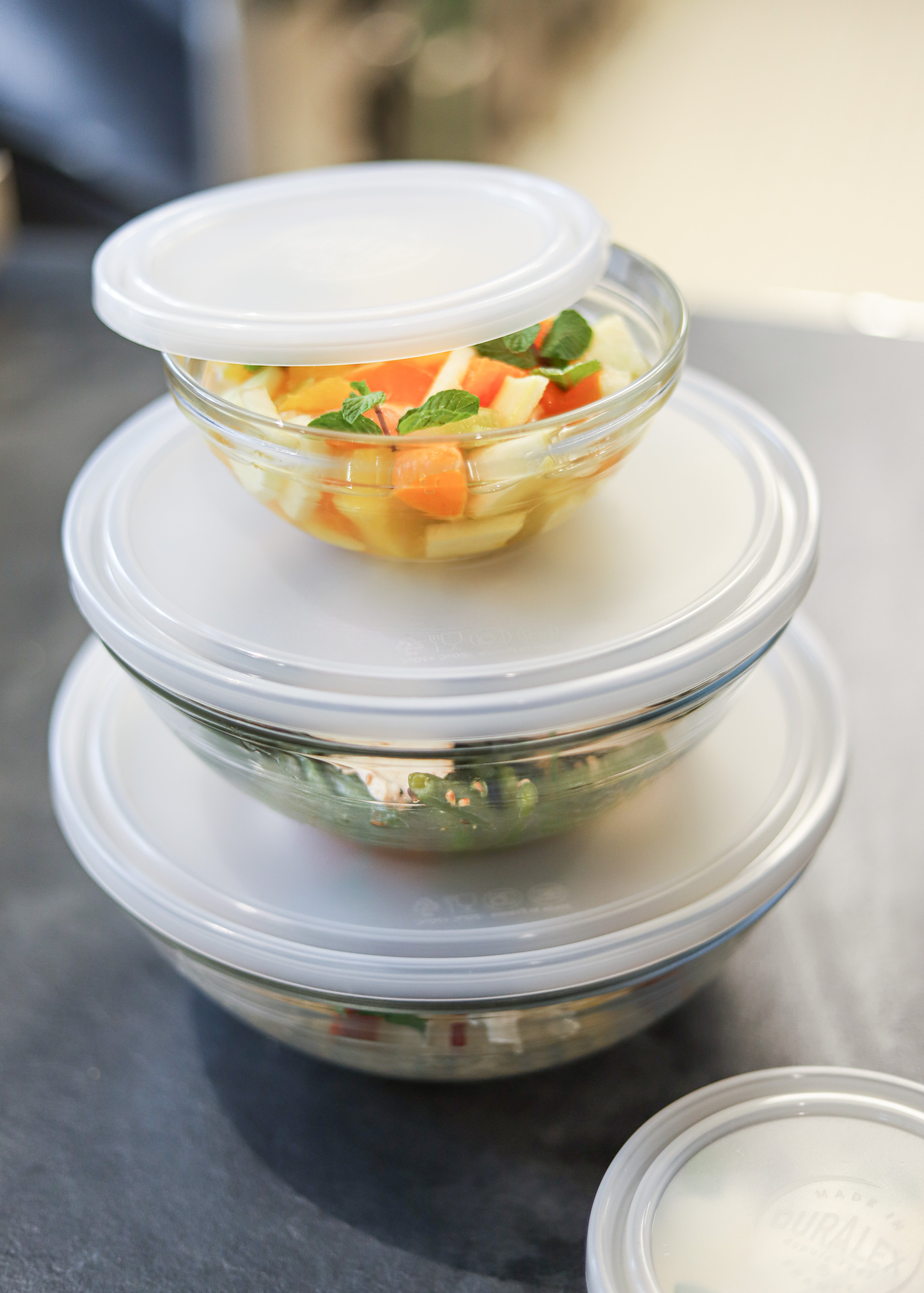 Duralex Freshbox kulatá skleněná dóza 2,4 l s víkem