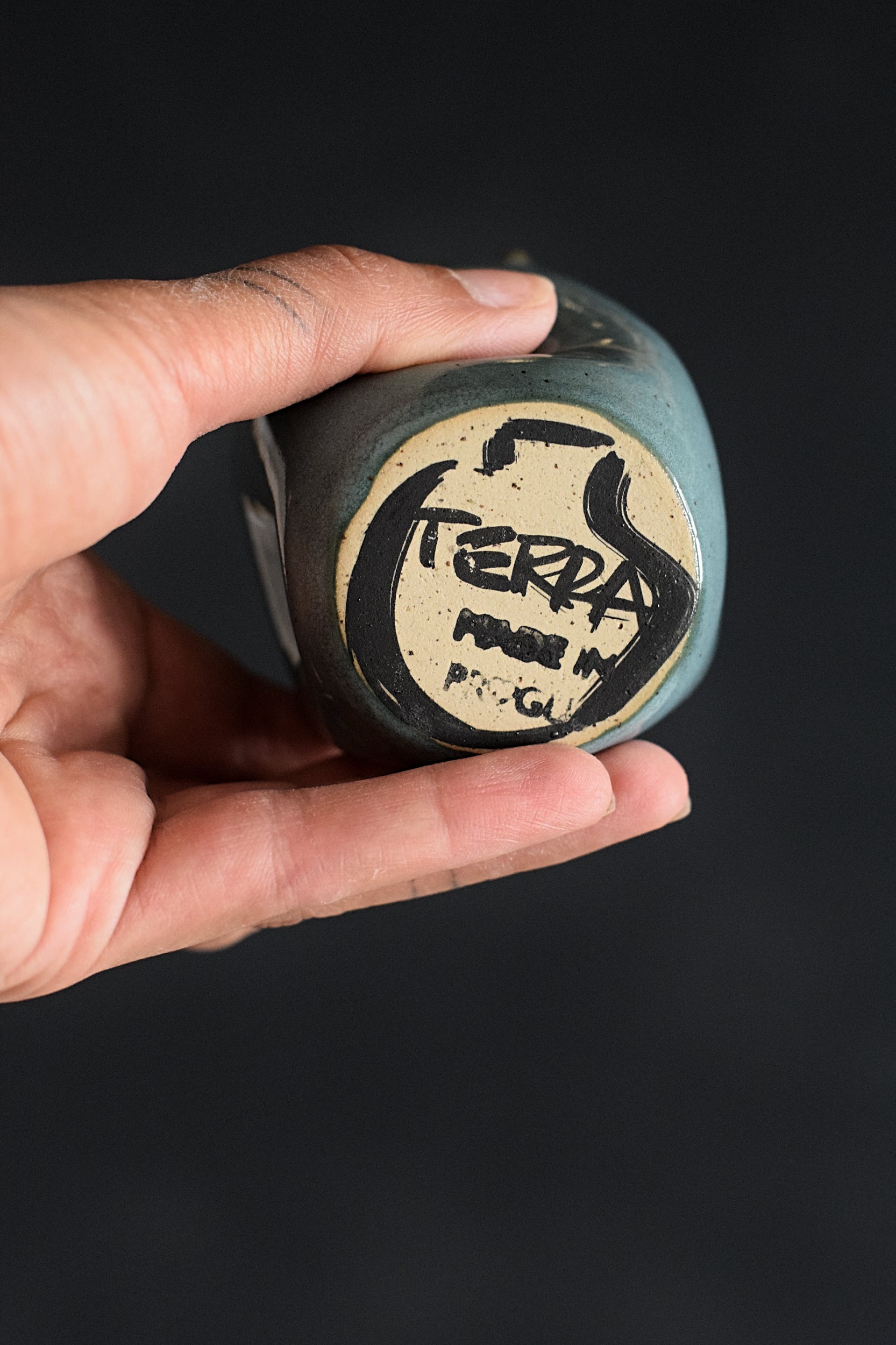Terra Ceramics Prague Ziggy Forest Green espresso šálek 80 ml