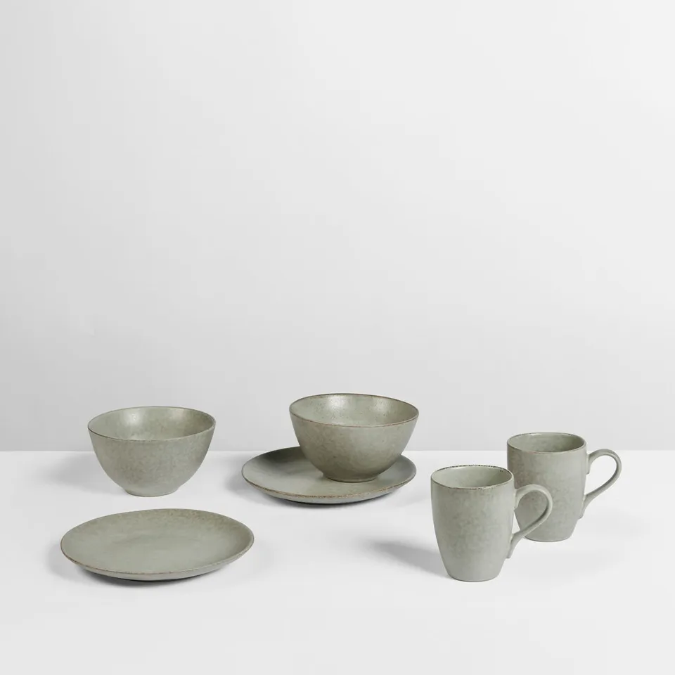 Broste Copenhagen Nordic Marsh snídaňový set pro dva keramický