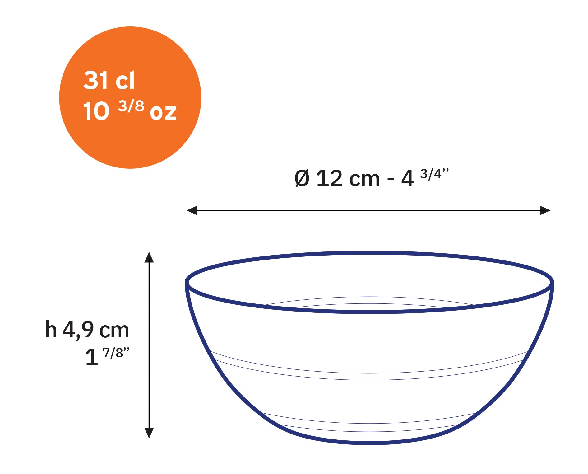 Duralex Gigogne skleněná mísa 14 cm 50 cl
