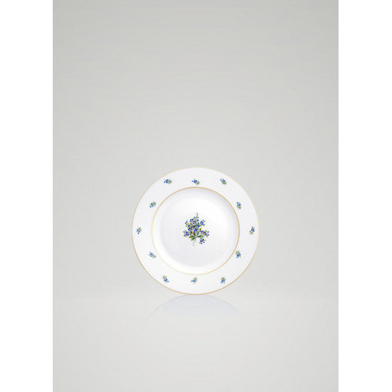Augarten Schubert talíř na pečivo 16 cm bílý pomněnka