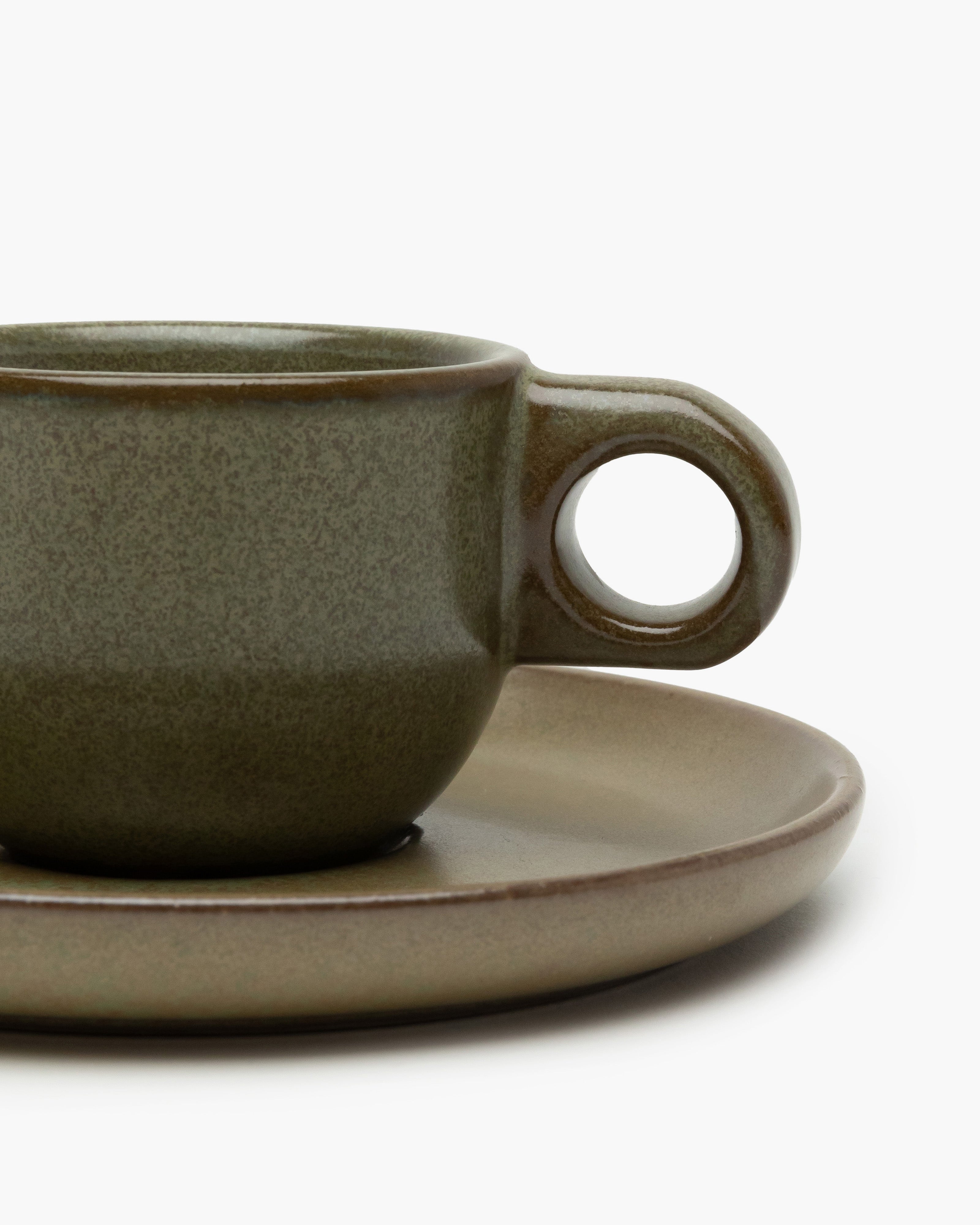 Serax Surface espresso šálek s podšálkem khaki zelený