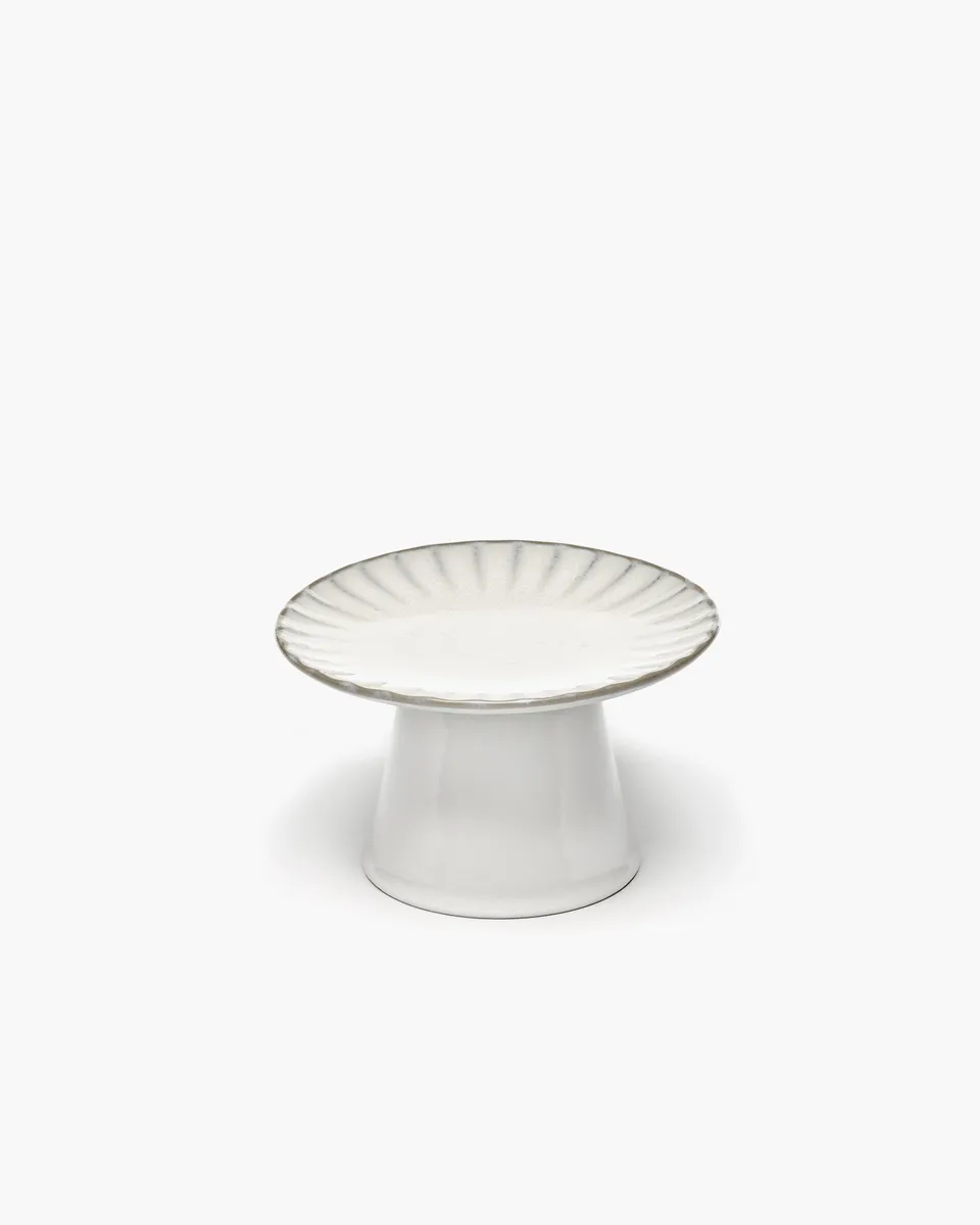 Serax Inku Cake Stand S dortový stojan bílý kamenina