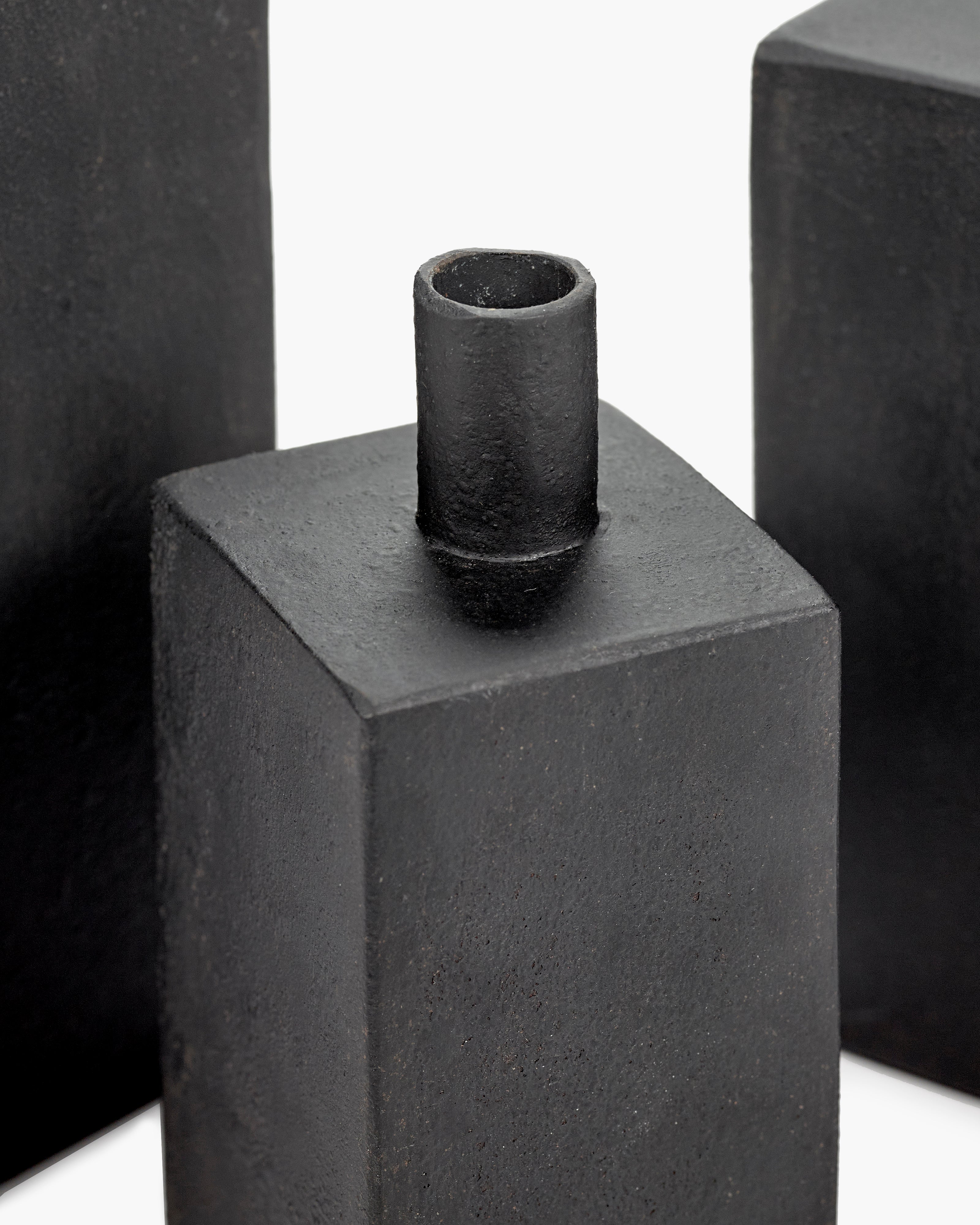 Serax Moro Metal Sculptures váza S černá ocel
