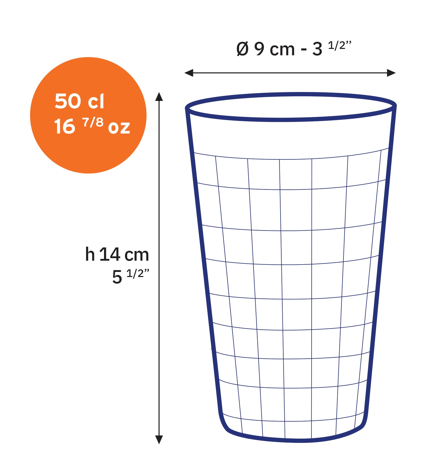 Duralex Prisme čirá sklenice 500 ml 6 ks fazetovaná